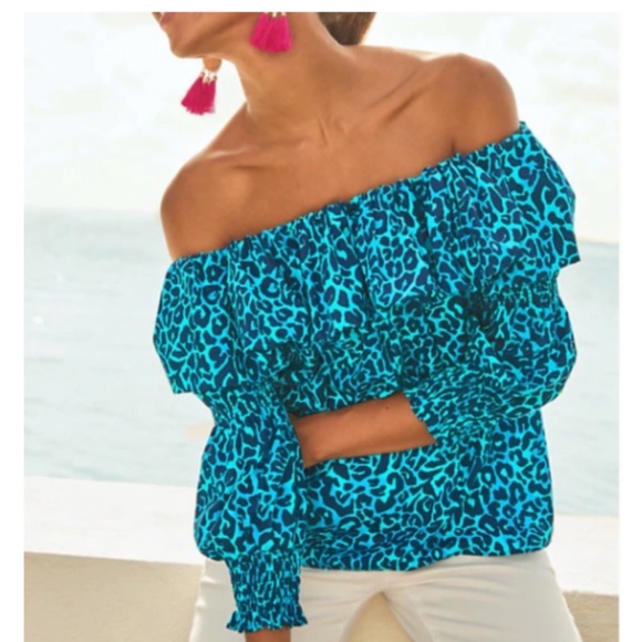 🛍NWT!! Lilly Pulitzer Beatrix Top- Oyster Bay Navy “My Favorite Spot” NWT!!!🛍 - Picture 14 of 14